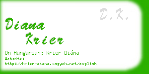 diana krier business card